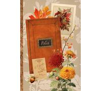 Notes: Fall/Autumn Mums Junk Journal Inspired Notebook | Digitally Designed Collaged Cover Using Vintage Ephemera | 6" x 9" | 120 Lined Pages | ... Personal Diary | A Unique and Thoughtful Gift