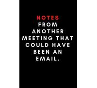 Notes From Another Meeting That Could Have Been an Email.: Lined Notebook (9x6 inches 120 pages).