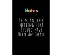 Notes From Another Meeting That Should Have Been An Email: Vintage Style Lined Notebook for Co-Worker (6 x 9) 110 Pages