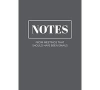 Notes From Meetings That Should Have Been Emails: Funny Notebook with College-Ruled Lines