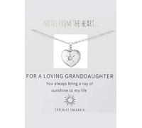 Notes From The Heart For a Loving Granddaughter Pendant Brass