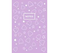 Notes: Halloween notebook lined a5 lilac ghost and star print pretty note book journal