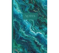 Notes: Lined Notebook | 100 pages 6 x 9 | Teal and Blue Marble Cover