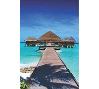Notes: Lined Notebook | 120 Pages (6 x 9 inches) | Ruled Writing Journal With A Picturesque Maldives Sandy Beachfront Island Romantic Getaway Cover