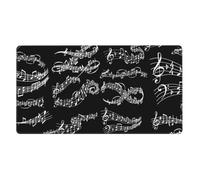 Notes Music Melody,Mouse Pad Large Desk Pad Computer Keyboard Mouse Mat with Non Slip Rubber Base 40 x 70 cm