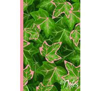 Notes: Pink and Green Ivy Leaf Notebook Journal|6x9|100 Pages|Glossy Cover|Gift for A Gardener| Great Alpha Kappa Alpha Sorority Gift Too!