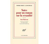 Notes pour un roman sur la sexualite: Suivi de Parc Monceau