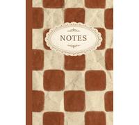 Notes: Premium Hardcover Notebook | Mid Ruled Interior - Comfortable for Cursive Writing | 180 Cream Pages | 7"x10" | Burnt Sienna Check Edition