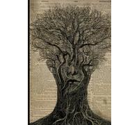 Notes: Surreal Human Nature Tree Notebook - illustrating human-nature forms, curious vintage illustration style (Dictionary Aesthetic)