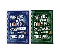 Notes with Password - Smart Index Organizer, Secure Credentials | Lightweight Record Book for Adult Students Friends Family Office