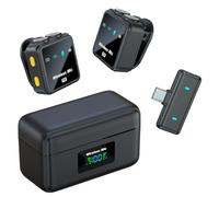 NOTEVOX VM32 Wireless Mini Microphone for iPhone 17 16 15 Android Phone, USB C Lavalier Lapel Mic with 40H Charging Case 75 Ft Video Recording Vlogging Tiktok YouTube