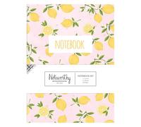 Noteworthy Notebook Set Lemons, A5 Pack of 3, 40 Page, 100gsm, Lined & Plain Paper Journal Notepads, For Art & Crafts, Small Pocket Book Exercise Note Pad For Students, Home, Schools, Drawing, Writing