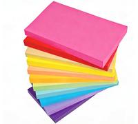 NOTEZMATE 1200 Sheets Large Sticky Notes,76 x 127 mm Sticky Pads, 12 Brilliant Colors Selfstick Note Pad, Self-Stick Memo, Pads Super Adhesive Notes for Notebook,Office,School and Home