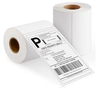 NOTEZMATE 2 Rolls 4” X 6” Direct Thermal Labels,500 PCS Labels Blank White 101 MM x 152 MM,Self-Adhesive Address Label Thermal Shipping Barcode Square Package Label for Thermal Printer
