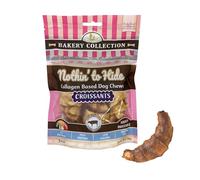 Nothin' to Hide Collagen-Based Dog Chews Croissants, Beef Flavor, Easily Digestible, Supports Skin, Coat, Joints & Muscles, for Moderate Chewers Under 15lbs, 3-Inch, 3 Pieces