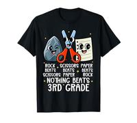 Nothing Beats 3rd Grade Rock Scissor Paper Funny School Kids T-Shirt