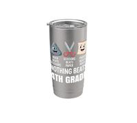 Nothing Beats 4TH Grade Funny Back to School Kids Teachers Stainless Steel Insulated Tumbler
