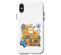 Nothing Beats 4th Grade Rock Paper Scissors Kids Teachers Case for iPhone X/XS