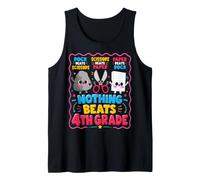 Nothing Beats 4th Grade Rock Paper Scissors Teacher Kids Tank Top
