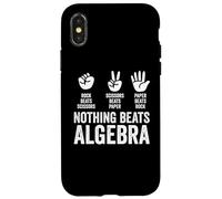 Nothing Beats Algebra Rock Paper Scissors Funny Teacher Case for iPhone X/XS