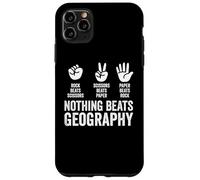 Nothing Beats Geography Rock Paper Scissors Funny Teacher Case for iPhone 11 Pro Max