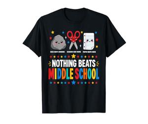 Nothing Beats Middle School Rock Paper Scissors Teacher T-Shirt