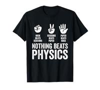 Nothing Beats Physics Rock Paper Scissors Funny Teacher T-Shirt