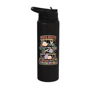 Nothing Beats Preschool Rock Paper Scissors Game Teacher Stainless Steel Insulated Water Bottle