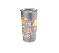 Nothing Beats Preschool Rock Paper Scissors Halloween Fall Stainless Steel Insulated Tumbler