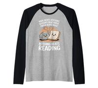 Nothing Beats Reading Bookish Book Lover Read America Raglan Baseball Tee