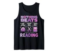 Nothing Beats Reading Rock Paper Scissors Book Lover Tank Top