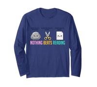Nothing Beats Reading Rock Paper Scissors Funny Book Long Sleeve T-Shirt