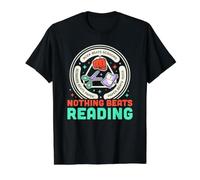 Nothing Beats Reading Rock Paper Scissors Smart Librarian Value Graphic T-Shirt, Men, Black, L
