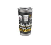 Nothing Beats Reading Rock Paper Scissors Stainless Steel Insulated Tumbler