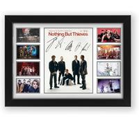 Nothing but Thieves Signed Poster Print- Limited Edition Autograph Fan Gift - Collectible Memorabilia Merchandise Framed A3 (30x40cm)