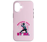 Nothing Gets By Me Softball Catcher Hoodie Case for iPhone 16