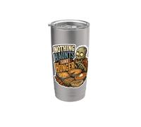 Nothing Haunts Like Hunger Zombie Feast Quote Stainless Steel Insulated Tumbler