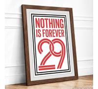 Nothing Is Forever Typography Framed Wall Art Print A2 (59.4×42cm) Walnut, Wall Decor for Living Room, Bedroom, Office & Home, Ready to Hang, Art Gift