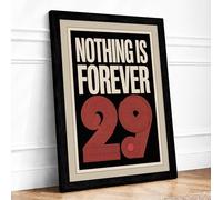 Nothing Is Forever Typography Framed Wall Art Print A3 (42×29.7cm) Black, Wall Decor for Living Room, Bedroom, Office & Home, Ready to Hang, Art Gift