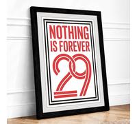 Nothing Is Forever Typography Framed Wall Art Print A4 (29.7×21cm) Black, Wall Decor for Living Room, Bedroom, Office & Home, Ready to Hang, Art Gift