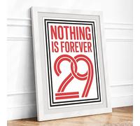 Nothing Is Forever Typography Framed Wall Art Print A4 (29.7×21cm) White, Wall Decor for Living Room, Bedroom, Office & Home, Ready to Hang, Art Gift