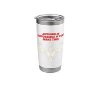 Nothing is Impossible If You Make Time Fitness Workout Gym Stainless Steel Insulated Tumbler