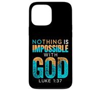 Nothing Is Impossible With God - Luke 1:37 Bible Verse Gift Case for iPhone 13 Pro Max