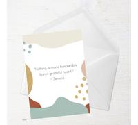 Nothing Is More Honourable Than A Grateful Heart Greetings Card - Large Card
