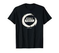 Nothing is Perfect Wabi Sabi Zen Enso Circle Design T-Shirt