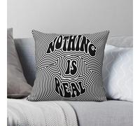 Nothing Is Real Psychedelic Square Pillowcase Polyester Linen Velvet Creative Zip Decorative Sofa Seater Cushion Cover