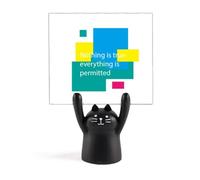 Nothing is True Everything is Pertted Memo Holder Cartoon Black Cat Stand Decoration