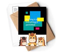 Nothing Is True Everything Is Pertted Postcards Envelopes Cards Mailing Year Horse