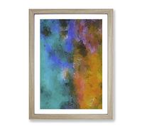 Nothing Lasts Forever Abstract Framed Wall Art Print A2 Oak
