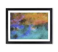 Nothing Lasts Forever In Abstract Modern Art Framed Wall Art Print, Ready to Hang Picture for Living Room Bedroom Home Office Décor, Black A2 (64 x 46 cm)